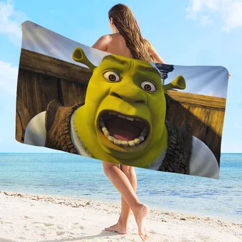 Cartoon Funny S-Shrek Movie Cartoon Beach Towel Cute Kawaii Room Decor Bath Girls Children Hand Towels For Bathroom Shower