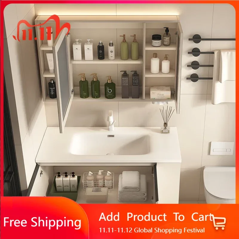 

Organizer Bathroom Cabinet Jewelry Comfortable Toilet Mirror Storage Organizer Simple Space Saving Tocador Backyard Furniture