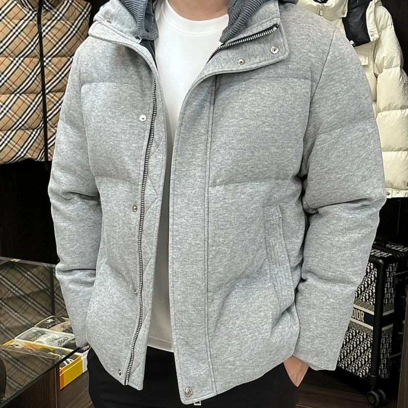 

Fashion designer style down jacket with hood - top-quality luxury down coat for winter