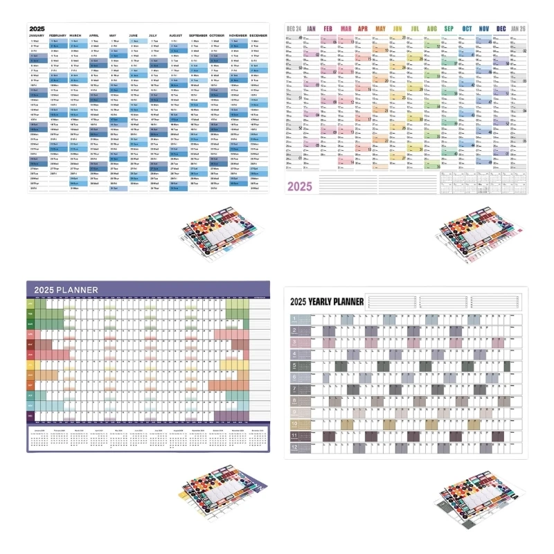 2025 Full Year to View Calendar Family Home Organizers Yearly Planner Calendar