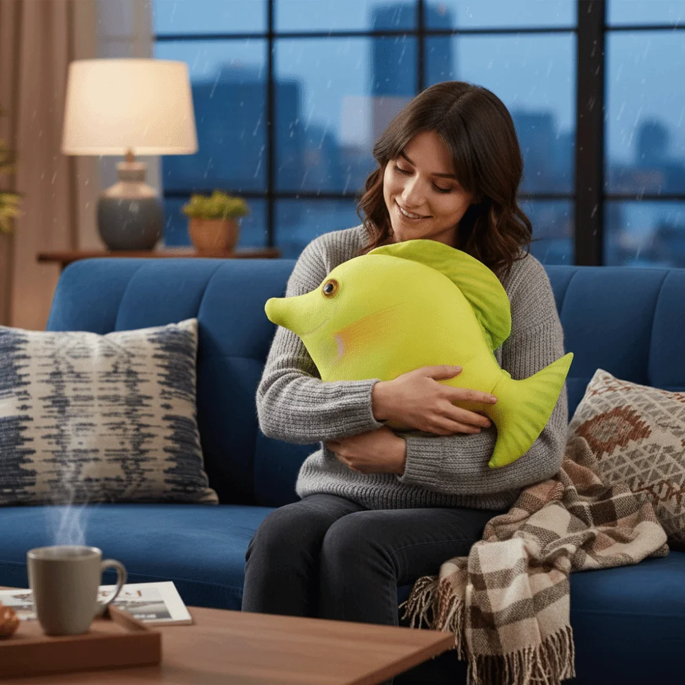 

Мягкая игрушка-подушка в виде морской рыбы, зеленая мультяшная рыбка, мягкая кукла-рыбка, аниме-подушка-игрушка