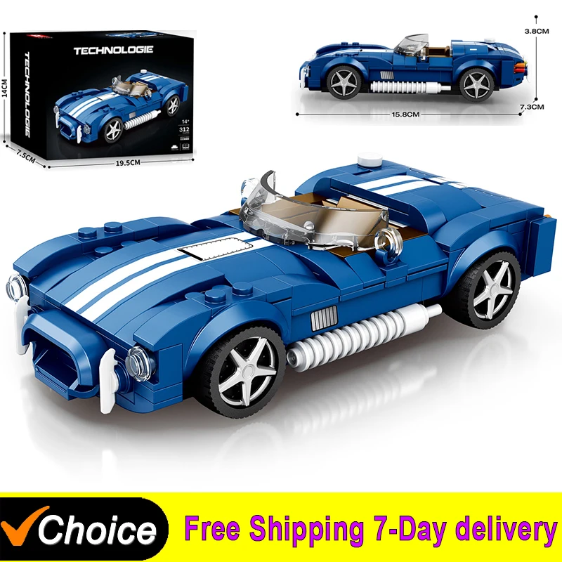 NEW Classic Sports Car Building Block Creative City Vehicle Classic Car Model Bricks Desktop Display Toys For Kids Holiday Gift