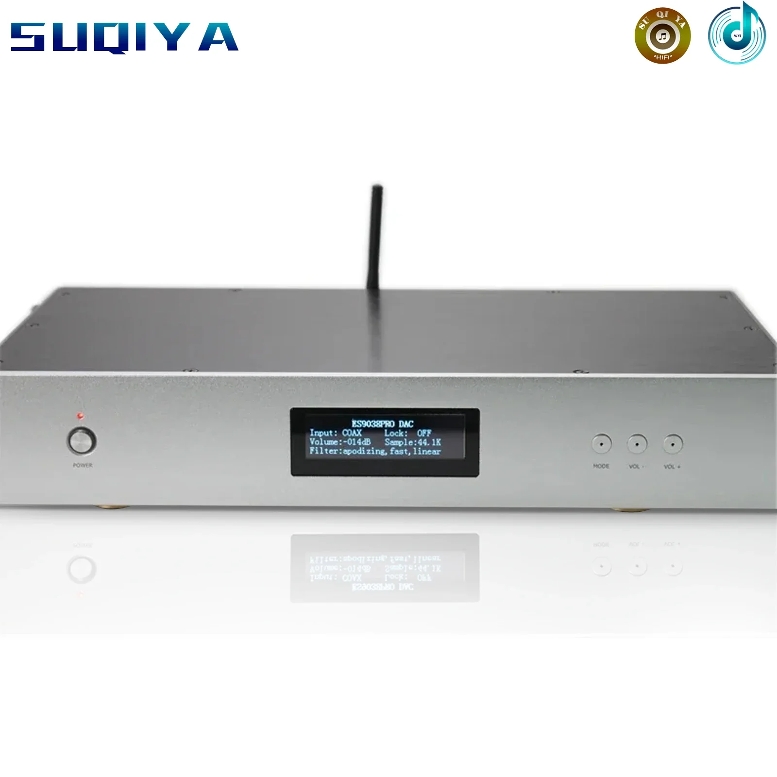 ES9038Pro DAC Decoder Bluetooth 5.0 APTX Support Optical Fiber Coaxial USB With 3.12 Inch OLED Display Finished machine