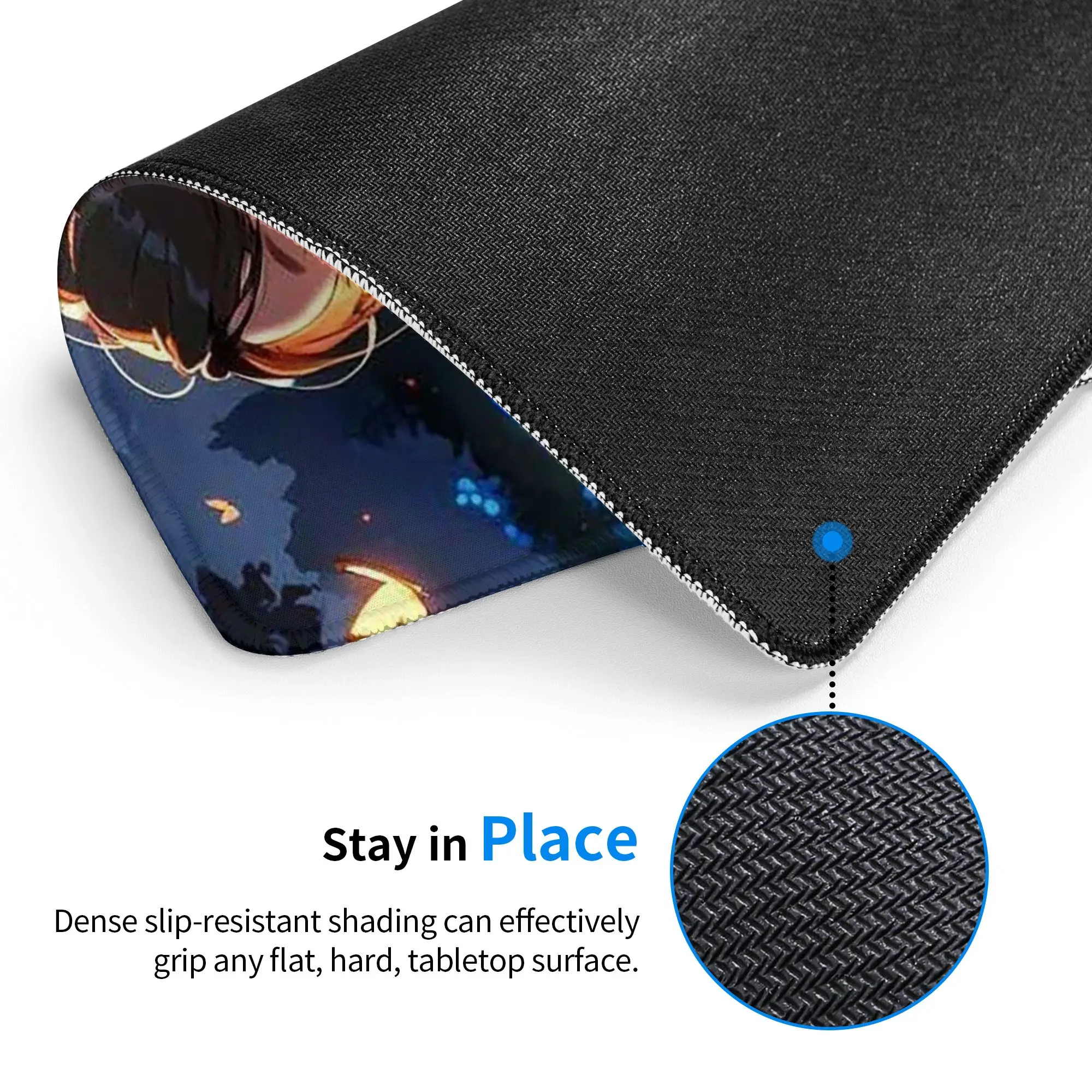 Anime Dream Girl And Butterfly Flower Mouse Pad Computer Keyboard Mouse Mat Gaming Laptop Desk Mat Office Accessories Table Mats