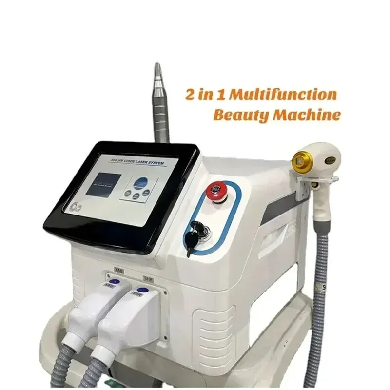 Picotech 2 in 1 Diode Laser Hair Remov Machine Nd Yag Tattoo Remov Professional Beauty Salon Equipment