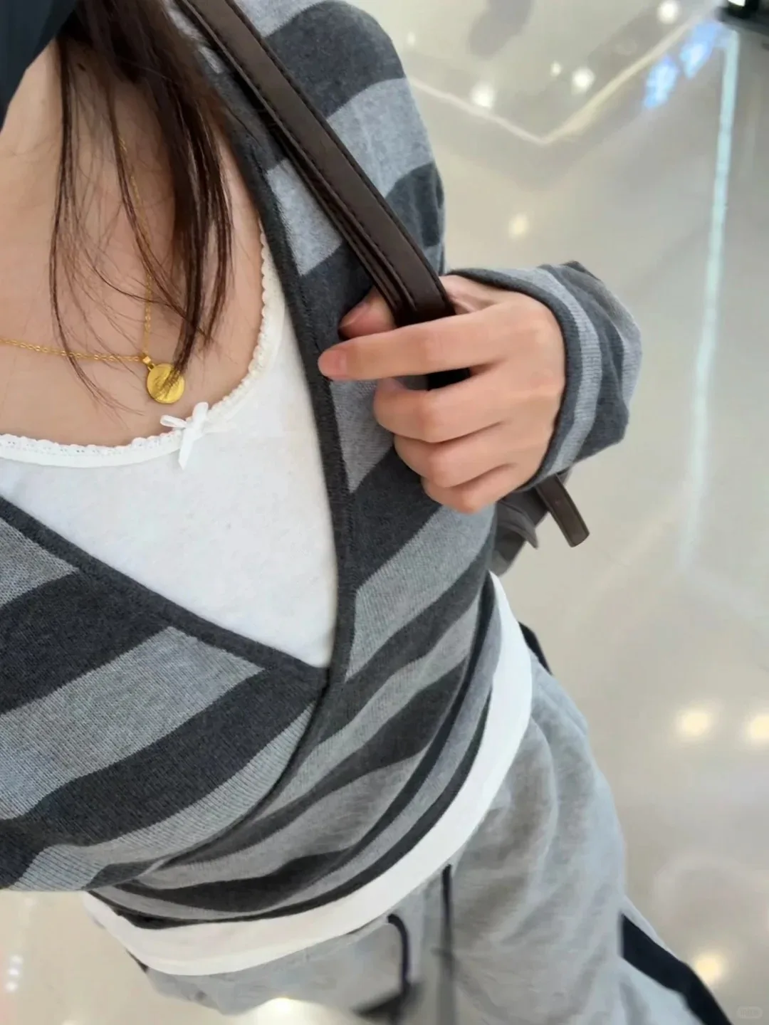 

Striped Lace-up Knitted Tops Women Cotton Slim Cropped Sweaters Vintage Chic Simple Cropped Cardigan Y2K