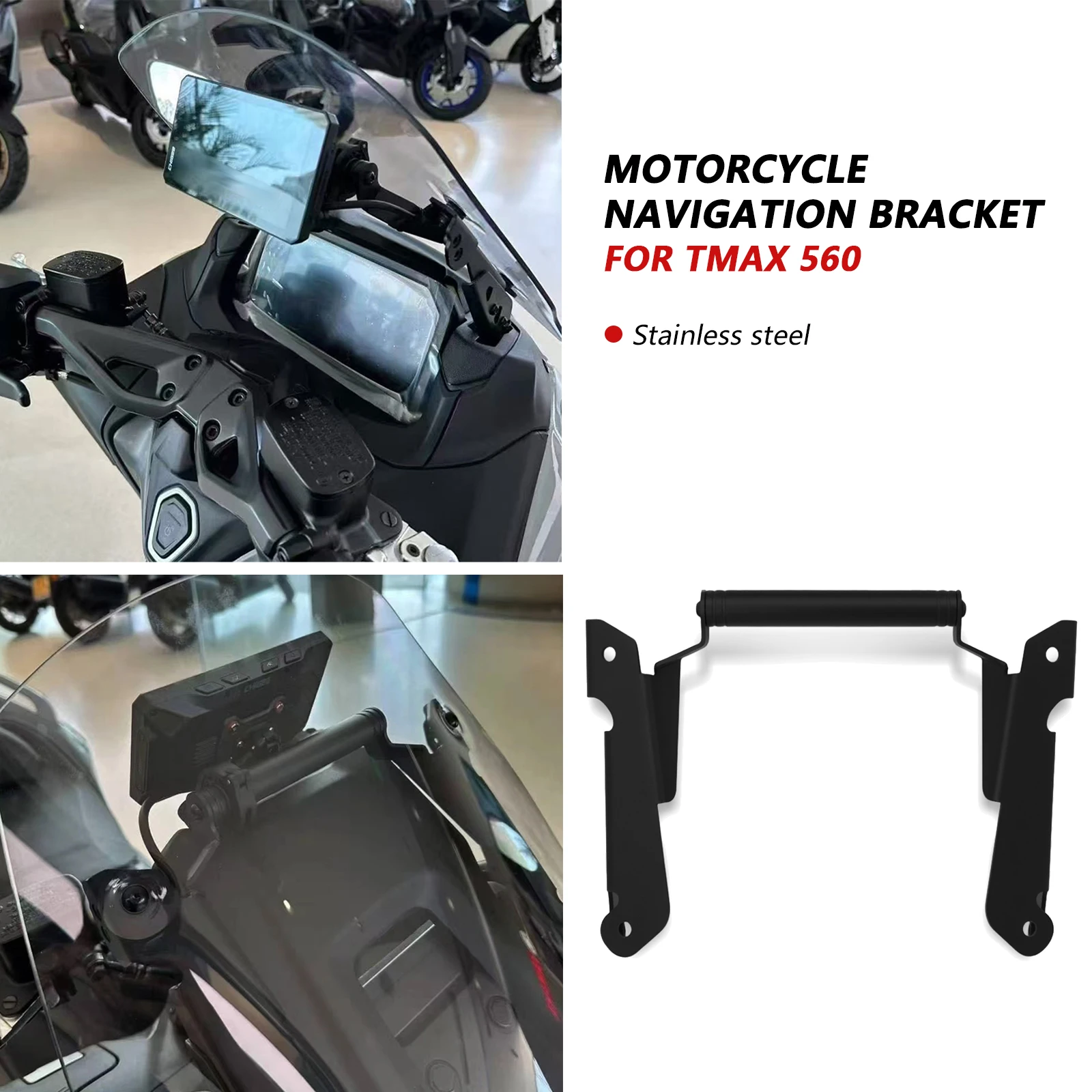 

For TMAX 560 Phone Stand Holder T-max 560 TECH MAX 2025 Motorcycle GPS Mount Navigation Plate Bracket tmax 560 2025