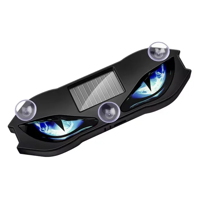 KEVANLY Solar Power Car Demon Eye Light Cool Flashing Warning Light Dynamic Safety Vehicle Signal Lights Universal image 3