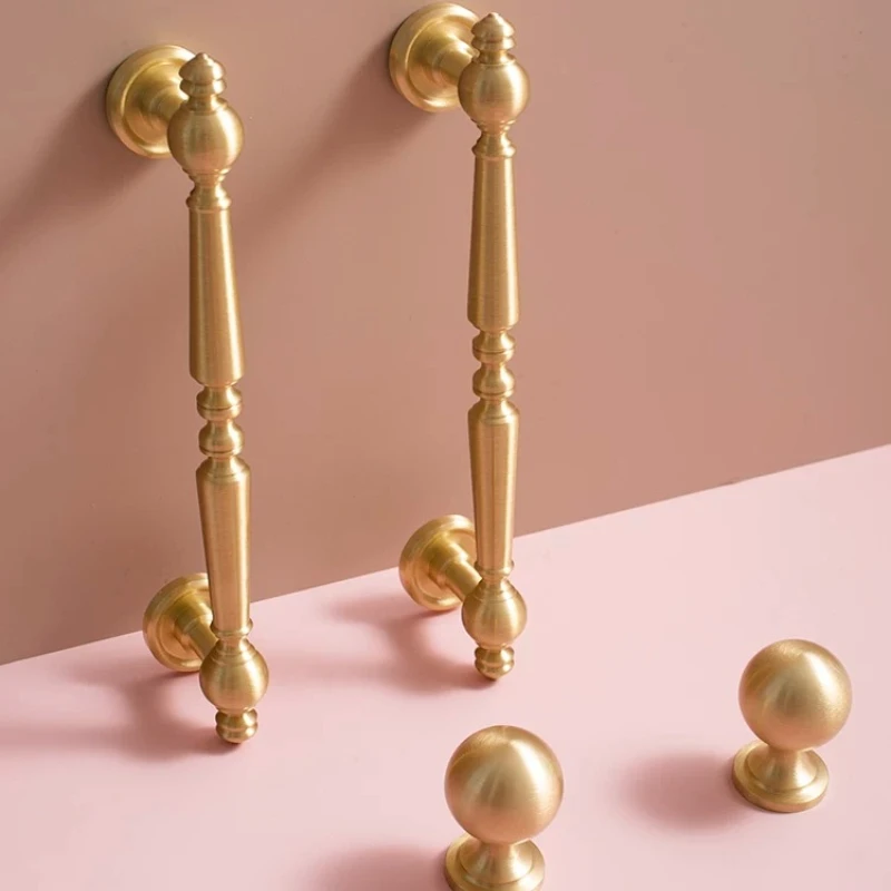 

European Style/Vertical Lines Solid Brass Gold Drawer Knob T Bar Handle Furniture Bedroom Pulls Kitchen Cabinet Door Handle Pull
