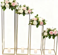 15pcs)Wedding  Gold Metal Flower Stand Table Centerpieces for Wedding Decoration Home Decor qq416