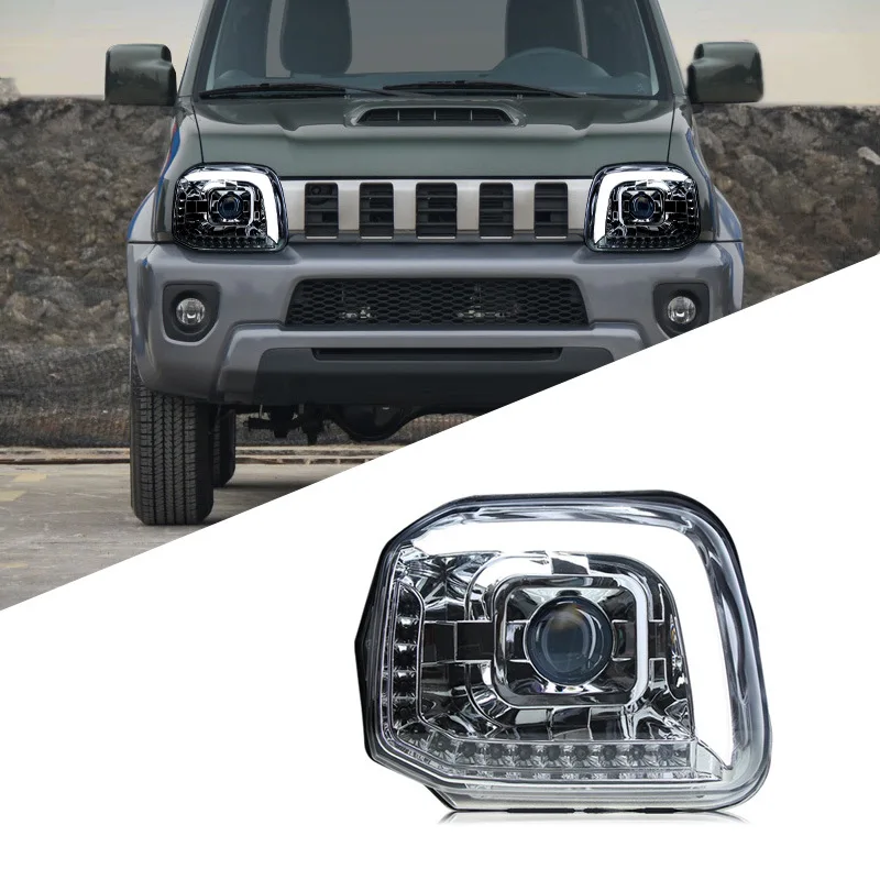 

Подходит для 07-15 Suzuki Jimny, модифицированная светодиодная фара в сборе, дневные ходовые огни, стример, указатель поворота