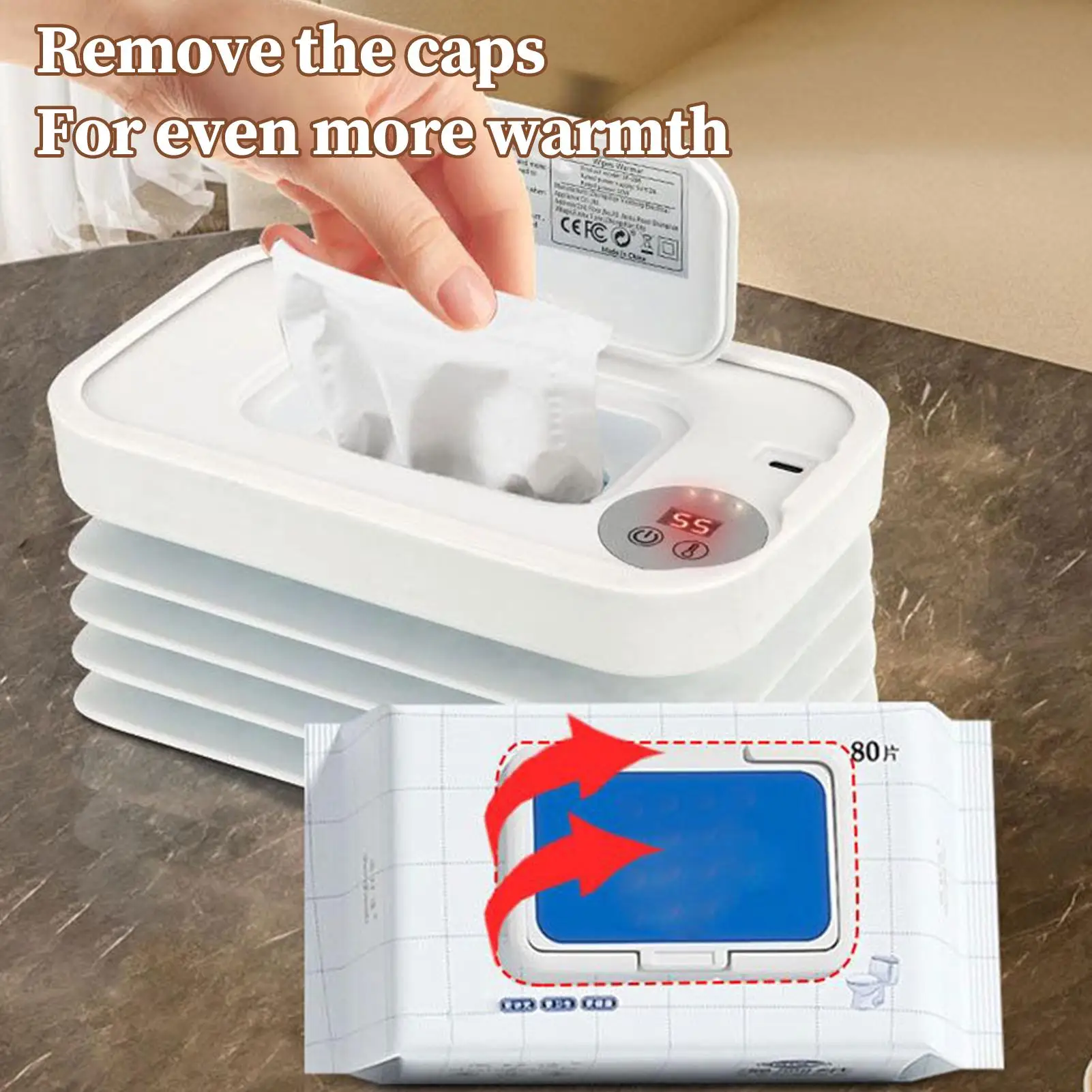 

Складной детский нагреватель для салфеток, диспенсер для влажных полотенец, нагревательная коробка для салфеток для дома/автомобиля, мини-грелка для салфеток, чехол, дезинфицирующие салфетки