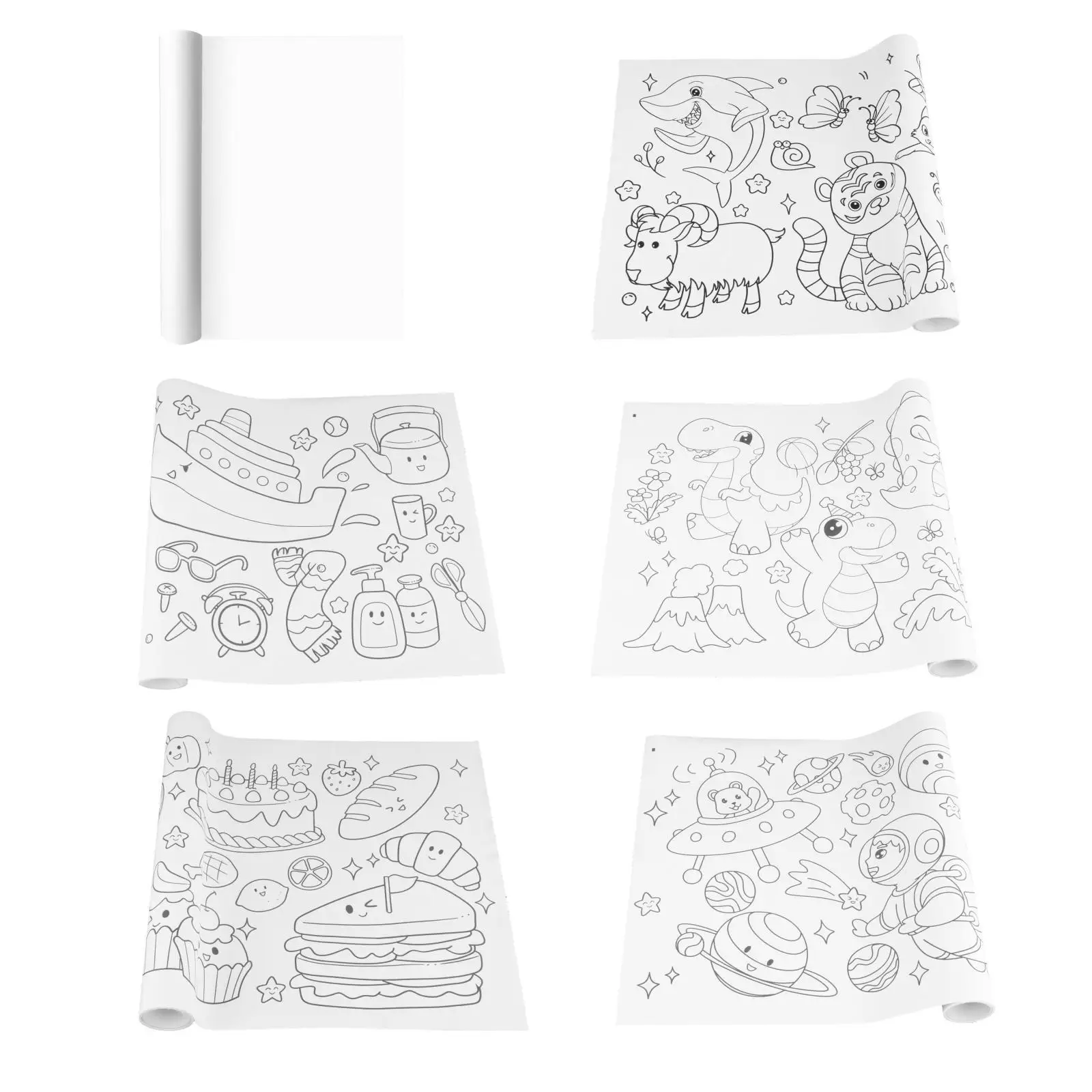 Children's Drawing Roll Coloring Paper Roll Graffiti Drawing Art Paper for Development Activities Creativity