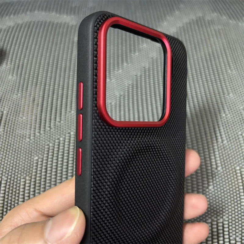 حافظة مغناطيسية لهاتف اوبو فايند X9 برو MagSafe من النايلون المنسوج غير اللامع غطاء صديق للبشرة لـ Find X9Pro 5G ممتص للصدمات