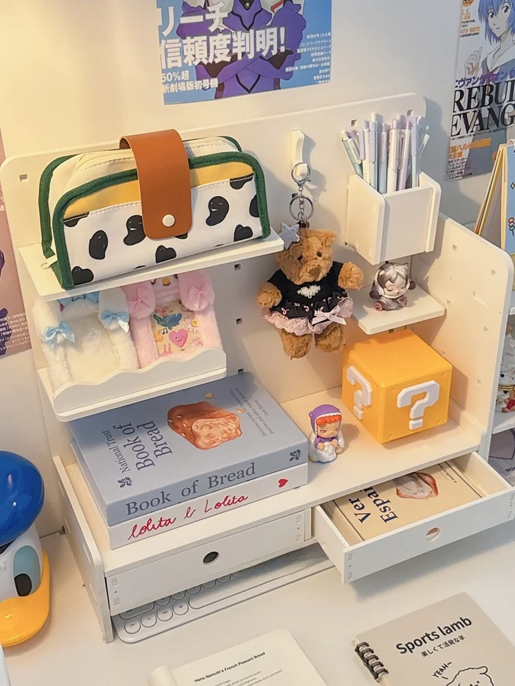 Organizer na biurko z dziurkami, do akademika, do przechowywania artykułów szkolnych, do nauki w domu, organizer na artykuły piśmiennicze.