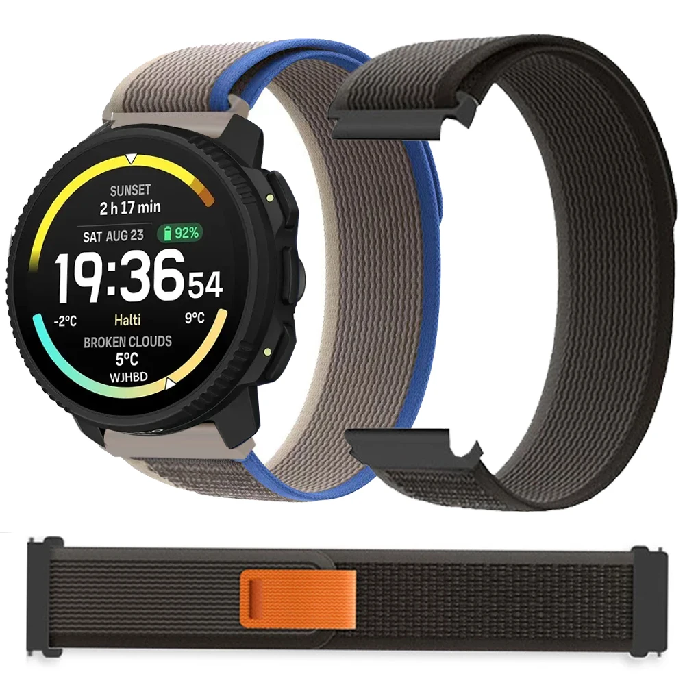 20 22mm Loop Band For SUUNTO VERTICAL 2/RACE 2 S/RUN/5 9 PEAK PRO Nylon Watch Strap For COROS PACE 4 APEX 2 Pro correa Bracelet