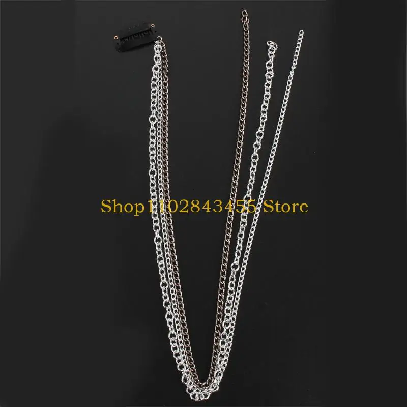 

49MC 50 см ободок для волос с кисточкой для цепочки на голову, многопрядный плетеный хвост в стиле панк в стиле хип-хоп с для на