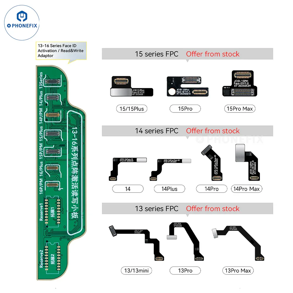 JCID New 13-17PM Face ID Tag-on Repair Flex Cable for iPhone 13 14