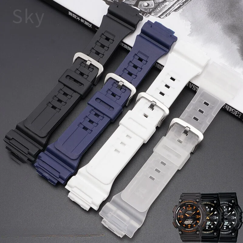 For Casio Aqs810 Strap AQ-S810W Watch Replacement Original Accessories WC-5208 Rubber Case White 5208 Modified