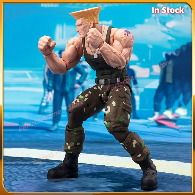 Bandai SHF Street Fighter 6 Street Fighter 6 Guile Broom Head Action Figure in Stock 100% Original