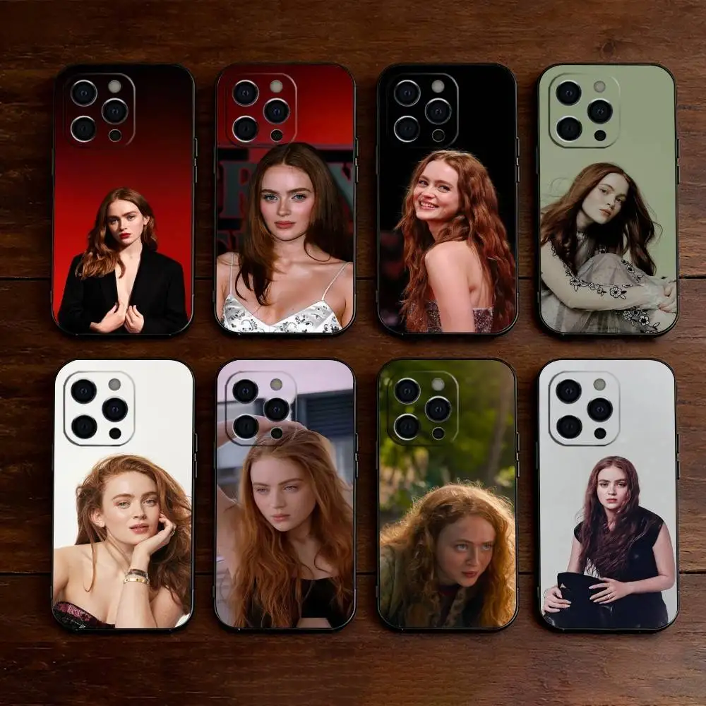 

A-Actress S-Sadie Sink Phone Case For iPhone 17,16,15,14,13,12,11 Plus,Pro Max,XS,Soft Silicone Black Cover