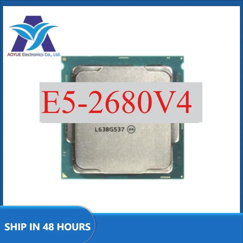 1pcs/lot Perfect test E5-2680V4 E5 2680V4 CPU 2.40GHz 14-Core 35M 14NM  FCLGA2011-3 TPD 120W