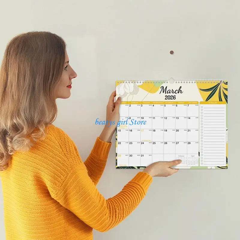 C7AB 2026-2027 Wall Calendar from Jan 2026 to Jun 2027 For Daily Weekly Scheduling
