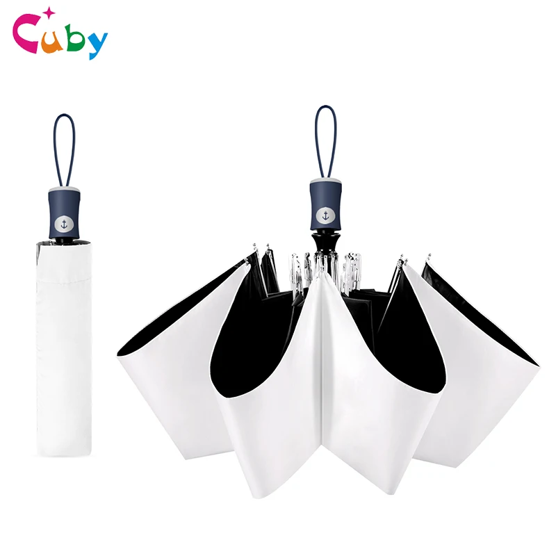 

CUBY Fully automatic Umbrella Sunscreen Anti-UV Sun Umbrella Three-fold Cartoon Rain Umbrella Folding Bear Umbrella Sunshade