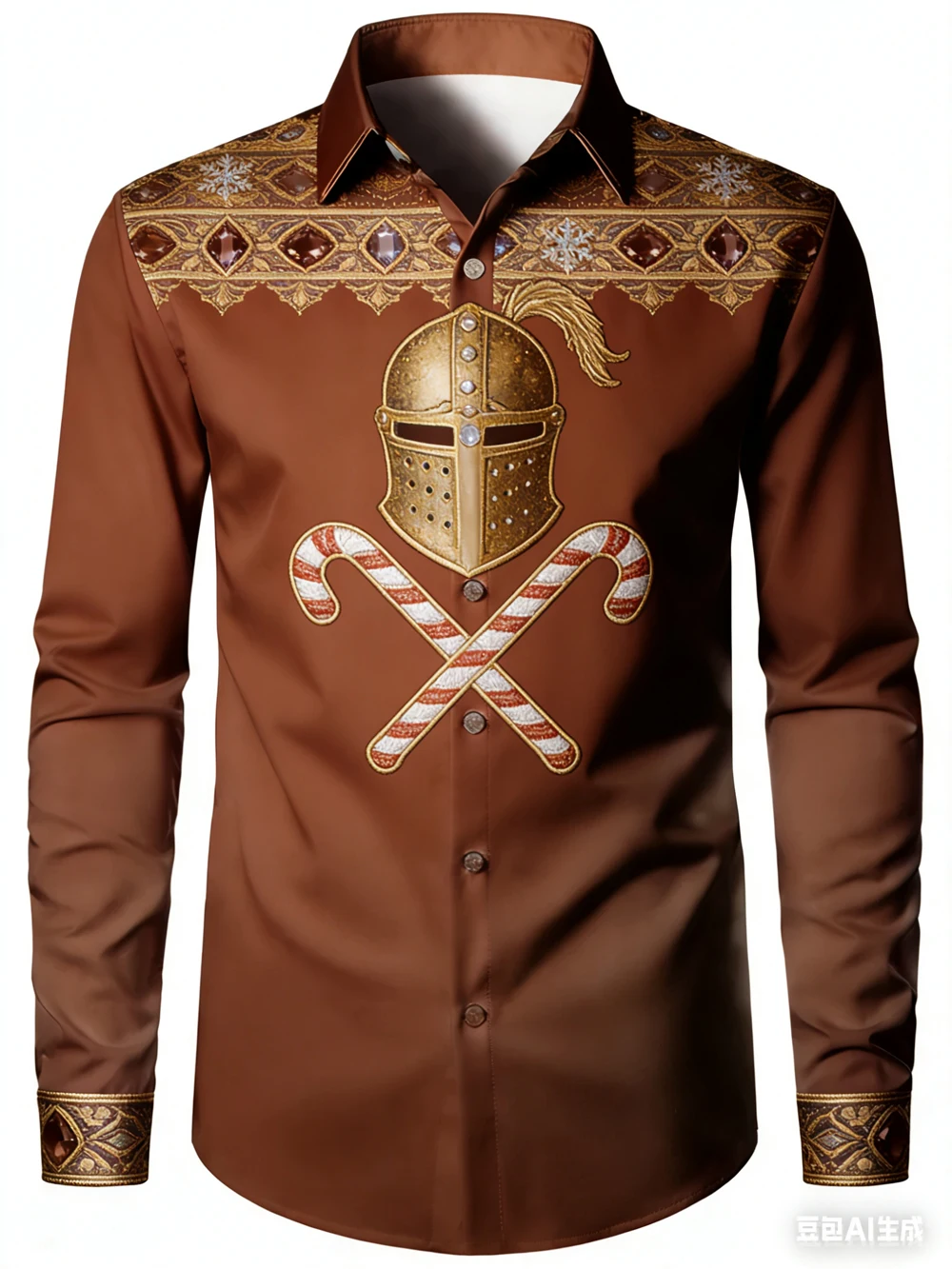 

2026 Men's Adult Christmas 3D Printed Shirt Long Sleeve Lapel Button Hawaiian Beach Shirt Outdoor Party Men's Clothes For You