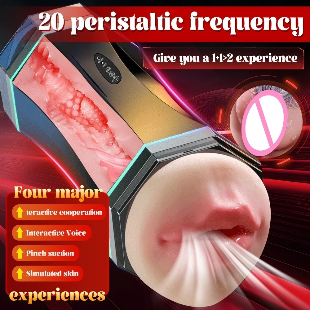 Adult Goods Sex Toys Male Masturbator Masturbation Cup Realistic Vagina Oral Sex Masturbation Cup Smart Massager Sex Machine 18+ view 3