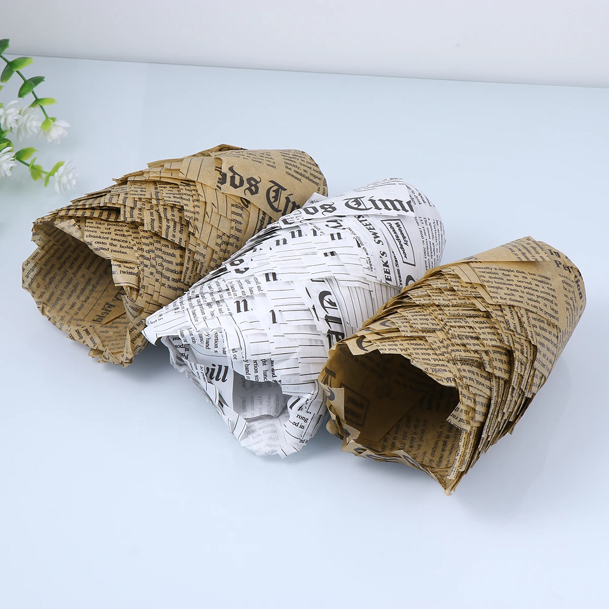 

150 Pcs Party Paper Cup Package Newspaper Wrapping Cake Wrapper Cups Cupcake Bread