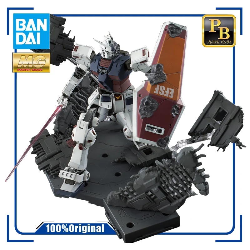 BANDAI PB Limit MG 1/100 Mobile Suit Gundam Thunderbolt Fully Armored GUNDAM LAST Battle Action Toy Figures Christmas Gifts