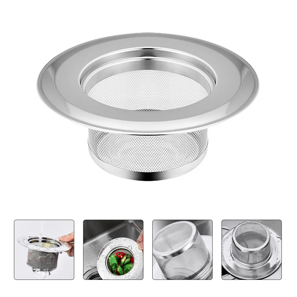 2 قطعة مصفاة حوض المطبخ شبكة تصفية المياه قسط الفولاذ المقاوم للصدأ مصفاة استنزاف لبالوعة الحطام الماسك سهلة التنظيف