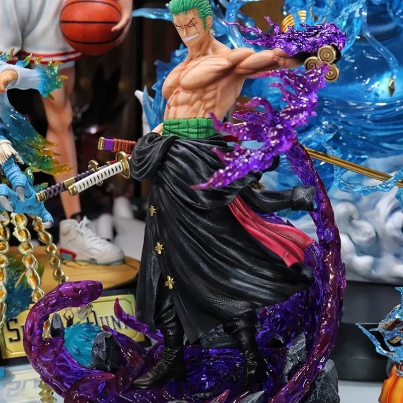 

New 30cm Anime One Piece Figures Roronoa Zoro Action Figurine Double Head Pvc Statue Decoration Collectible Model Toys Gifts