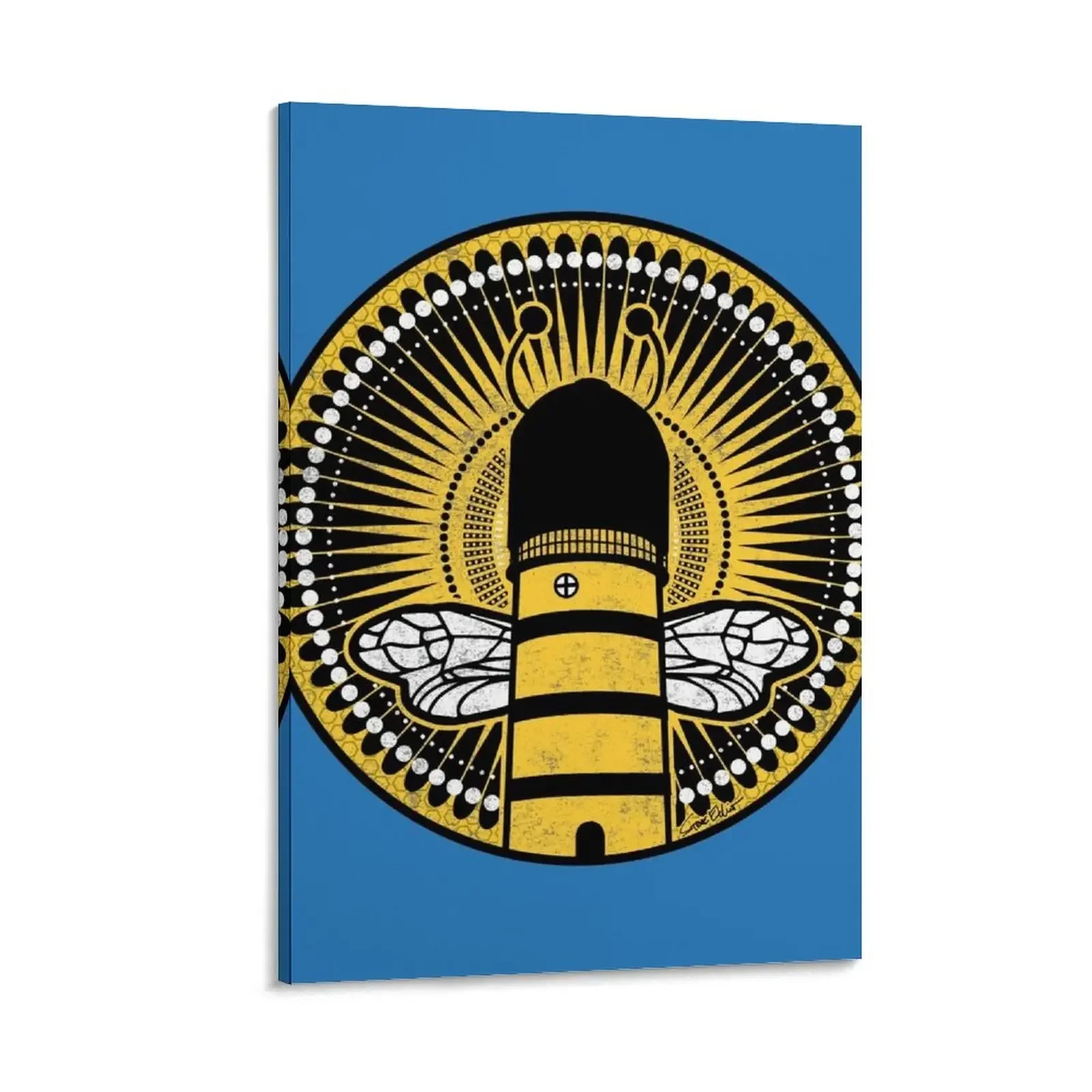 

Bee-Positive Ypsi! Canvas Painting room decor decoration for the room Wall decoration frame stickers & posters