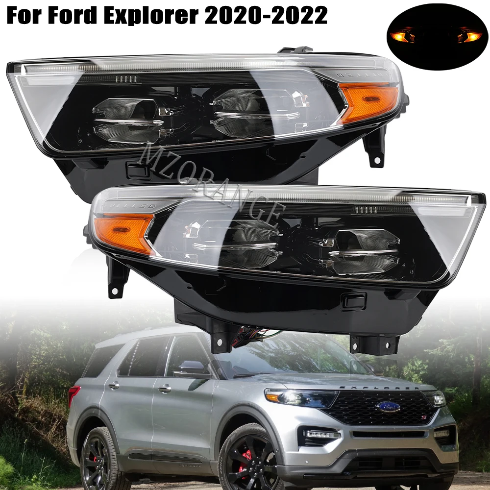 Car Headlights For Ford Explorer XLT 2020 2021 2022 LED Headlight DRL Headlamp Turn Signal Corner Light accessories MB5Z13008S