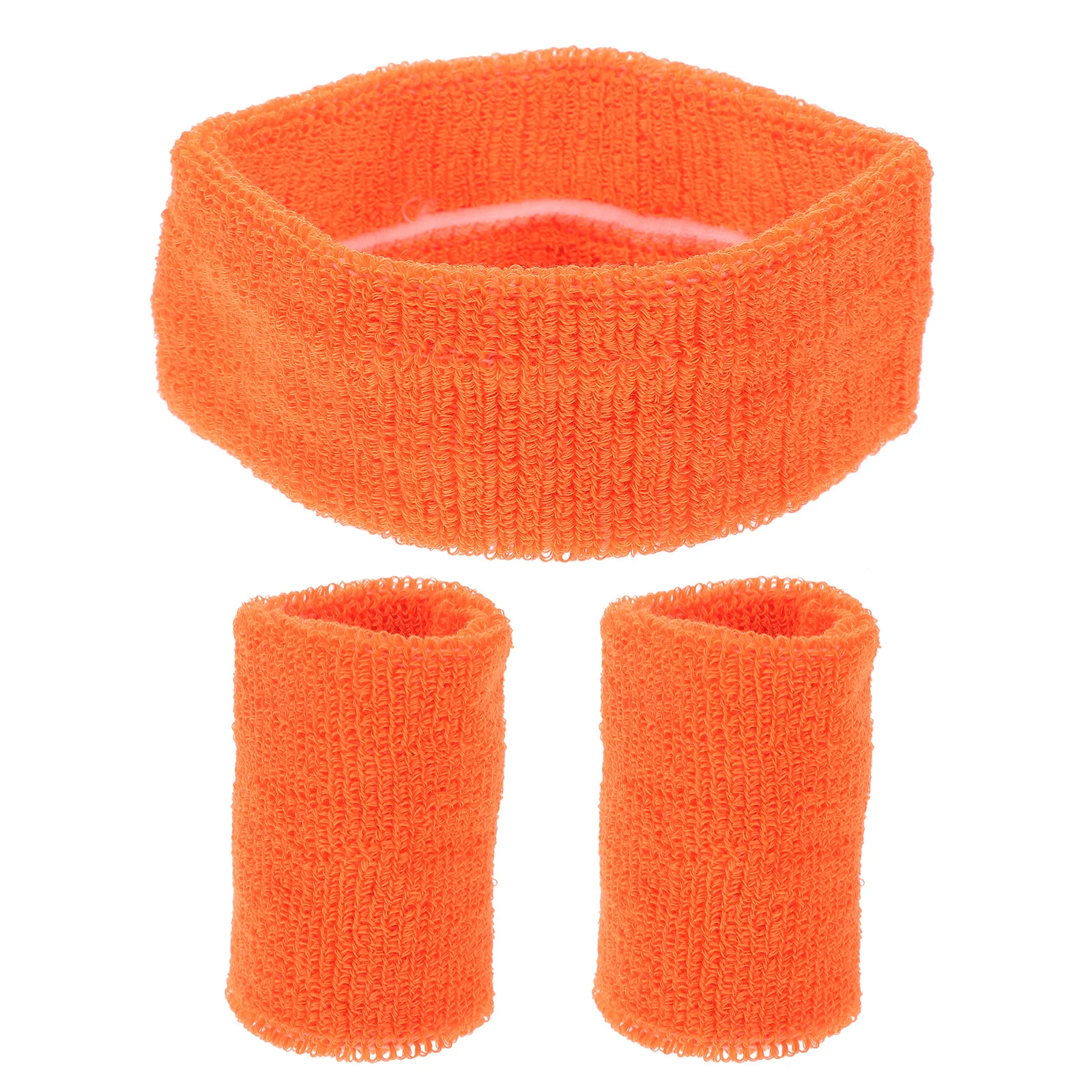 Sweatband Wristband Headband Bands Sport Headbands for Women Guard Orange Polyester Athletic