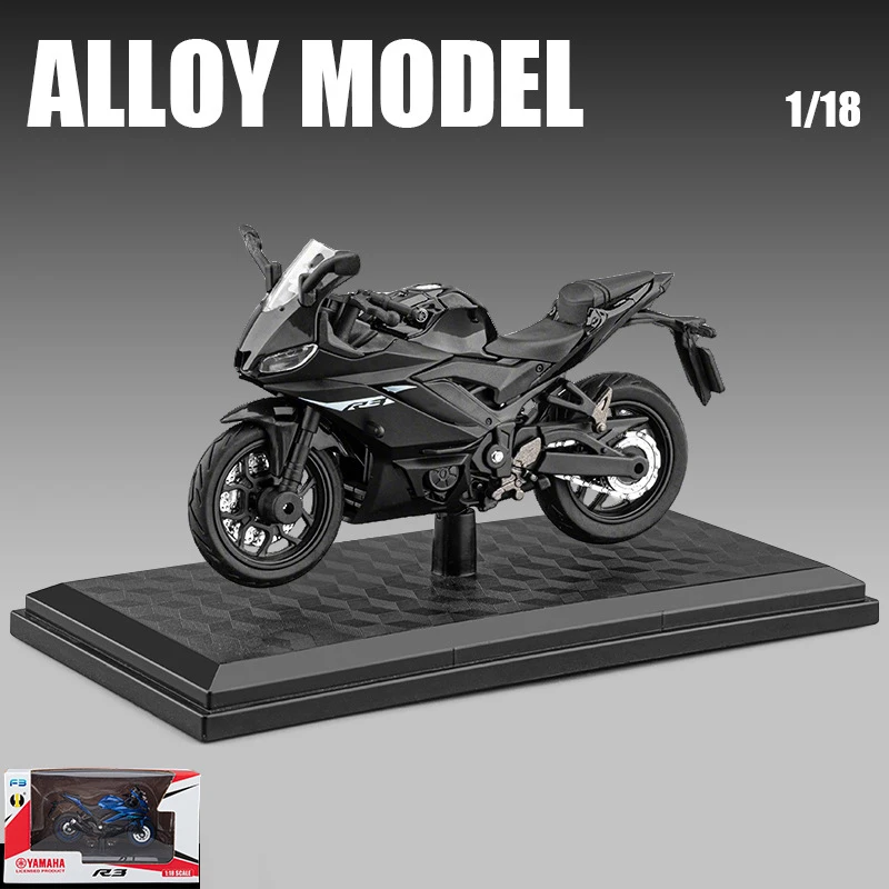 

NEW 1/18 Yamaha YZF-R3 YZFR3 Motorcycle Model Toy Vehicle Collection Autobike Shork-Absorber Off Road Autocycle Toys Car Gift