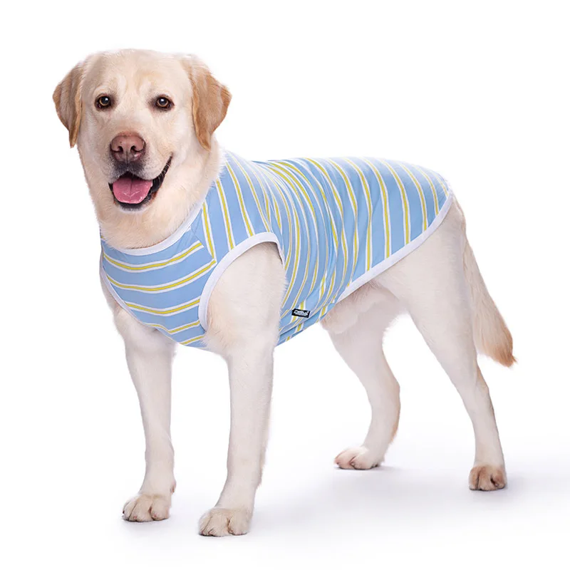 

Clothes Spring Summer Golden Retriever Labrador Extract Medium and Large Dog Cotton Stripe Two-Legged