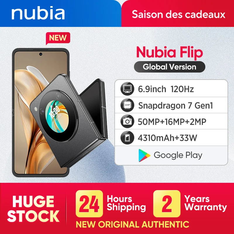 2024 Nubia Flip 5G Smartphone 6.9