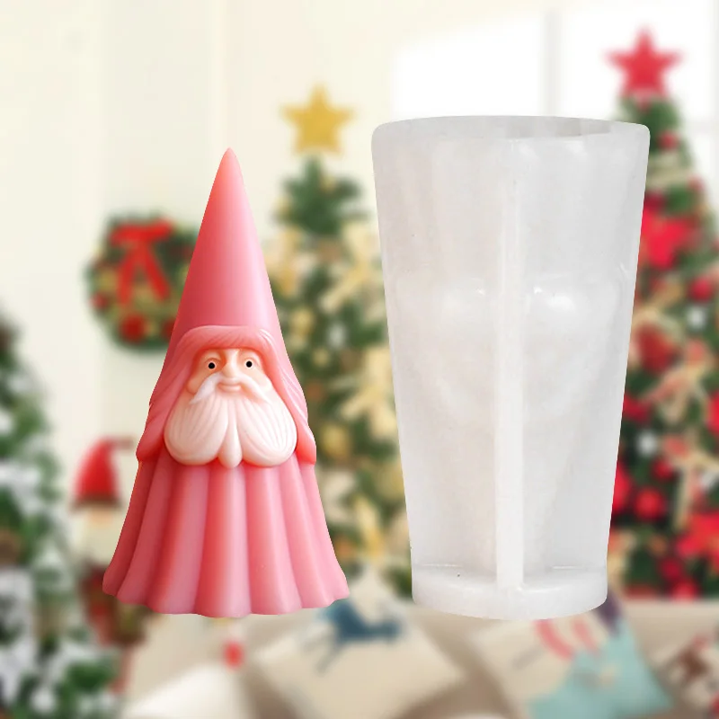 

1 piece, Santa Claus handmade Christmas gift aromatherapy candle silicone mold Aromatherapy decoration mold