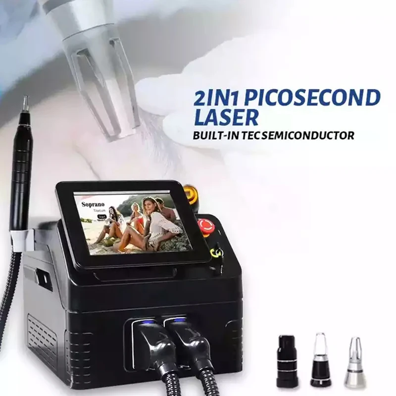 

3000W salon use 808 diode Laser permanent Portable 2 in 1 picosecond laser tattoo removal and hair removal switched machine