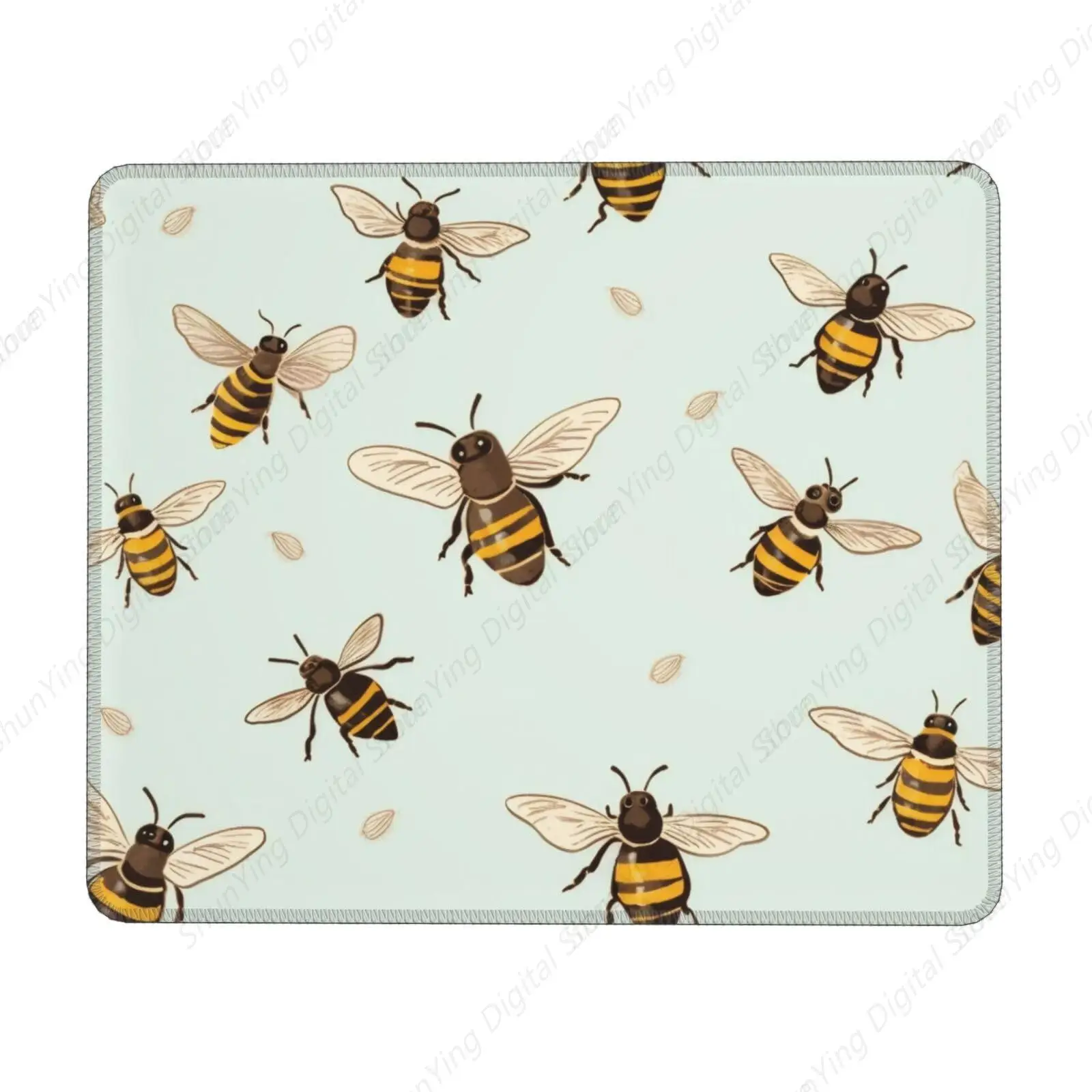 

The Bee Mouse Pad Is Durable And The Anti Slip Rubber Base Is Very Suitable For Computer Office And Gaming Mouse Pads 18*22cm