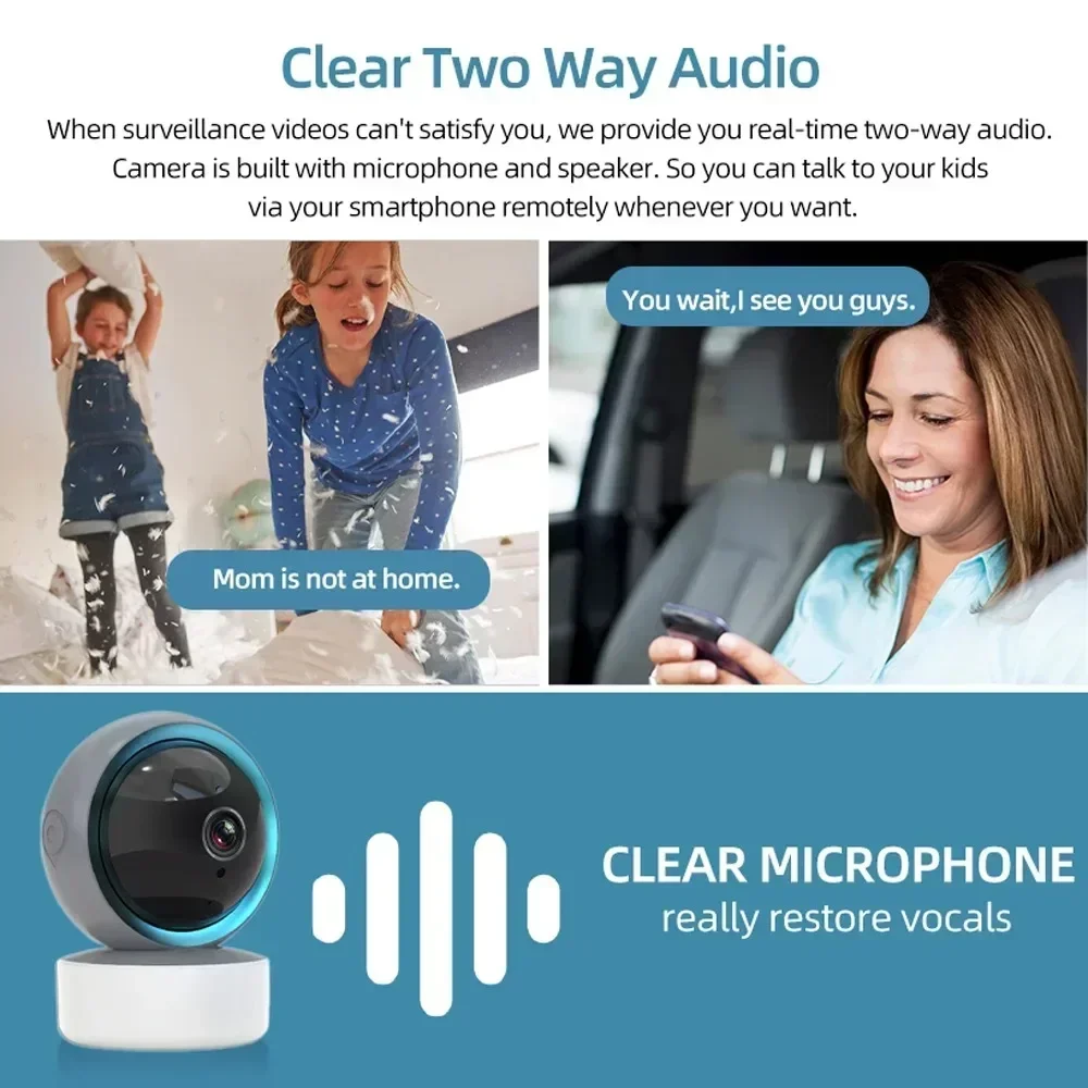 Tuya WIFI PTZ 5MP Baby Monitor Auto Track Indoor Plug And Play Portable Smart Life Home Mini Two Way Audio Security Protection