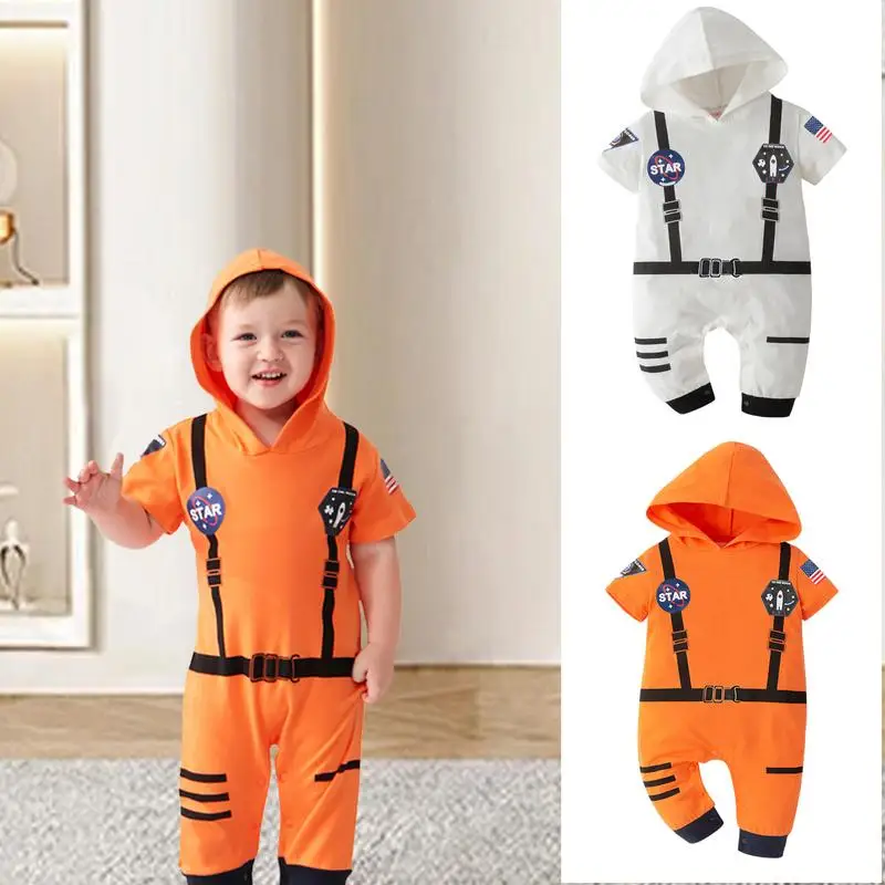 Baby Boy Jumpsuit Printed Patterns Baby Bodysuit Baby Astronaut Outfit Stylish Toddler Outfit Baby Astronaut Costume For