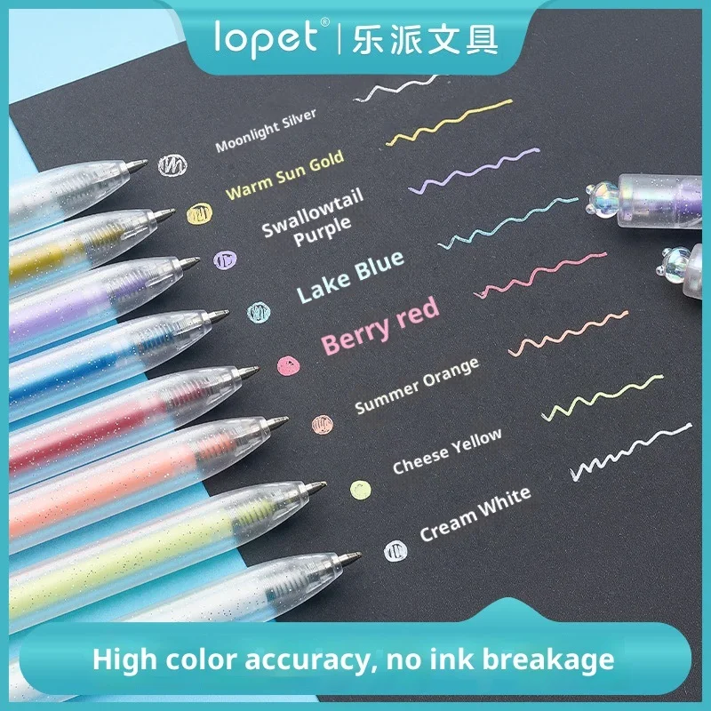 Lopet 8/مجموعة أقلام حبر جل ملونة 0.8 مللي متر أكريليك تدوين علامات ، الدب الصغير تويست لون اللوحة الكتابة على الجدران كتيبات القرطاسية