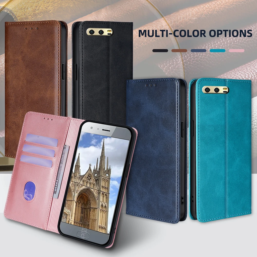 GEFENIS Luxury Magnetic Phone Case For Honor 8A 8C 8X 9 8 7 Lite 7X 6A 5X Flip Cover Protection Leather Case With Card Holder Fu
