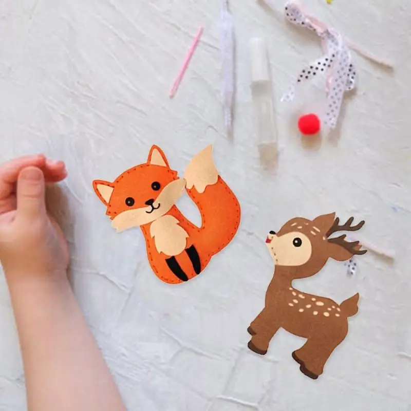 L38E ปลอดสารพิษ Felt Art เย็บของเล่น Creative Craft Project สำหรับก่อนวัยเรียนประถมศึกษา