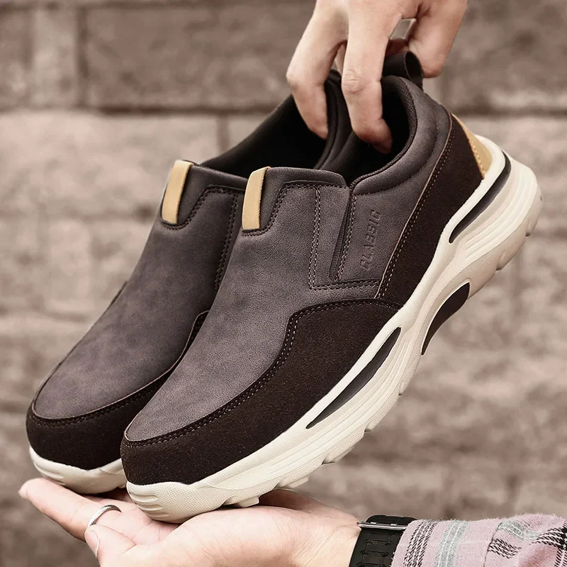

YRZL Casual Canvas Shoes Men Slip-On Loafers Lightweight Breathable Sneakers Walking Shoes Wide Flat Shoes Outdoor Footwear
