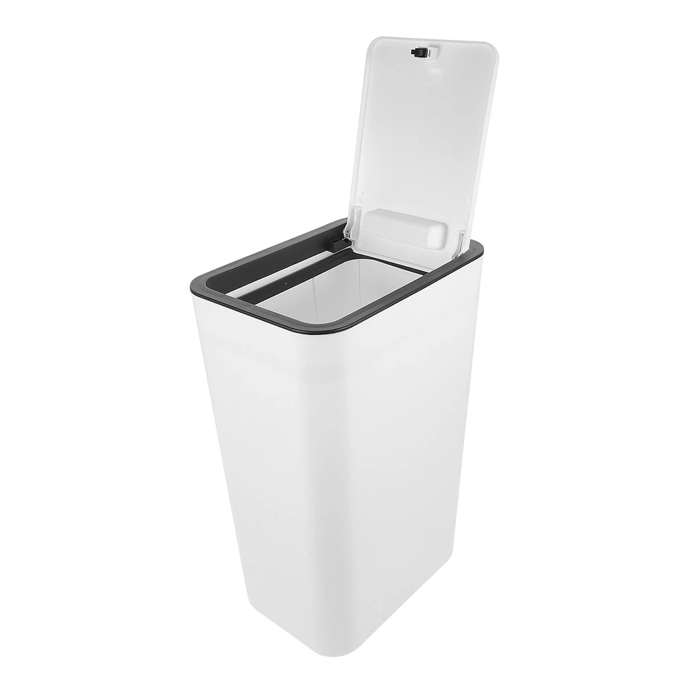 

Мусорный бак с пресс-крышкой, пластиковый небольшой мусорный бак с крышкой, экономящий место для офиса, кухни, ванной комнаты, спальни, контейнер для мусора